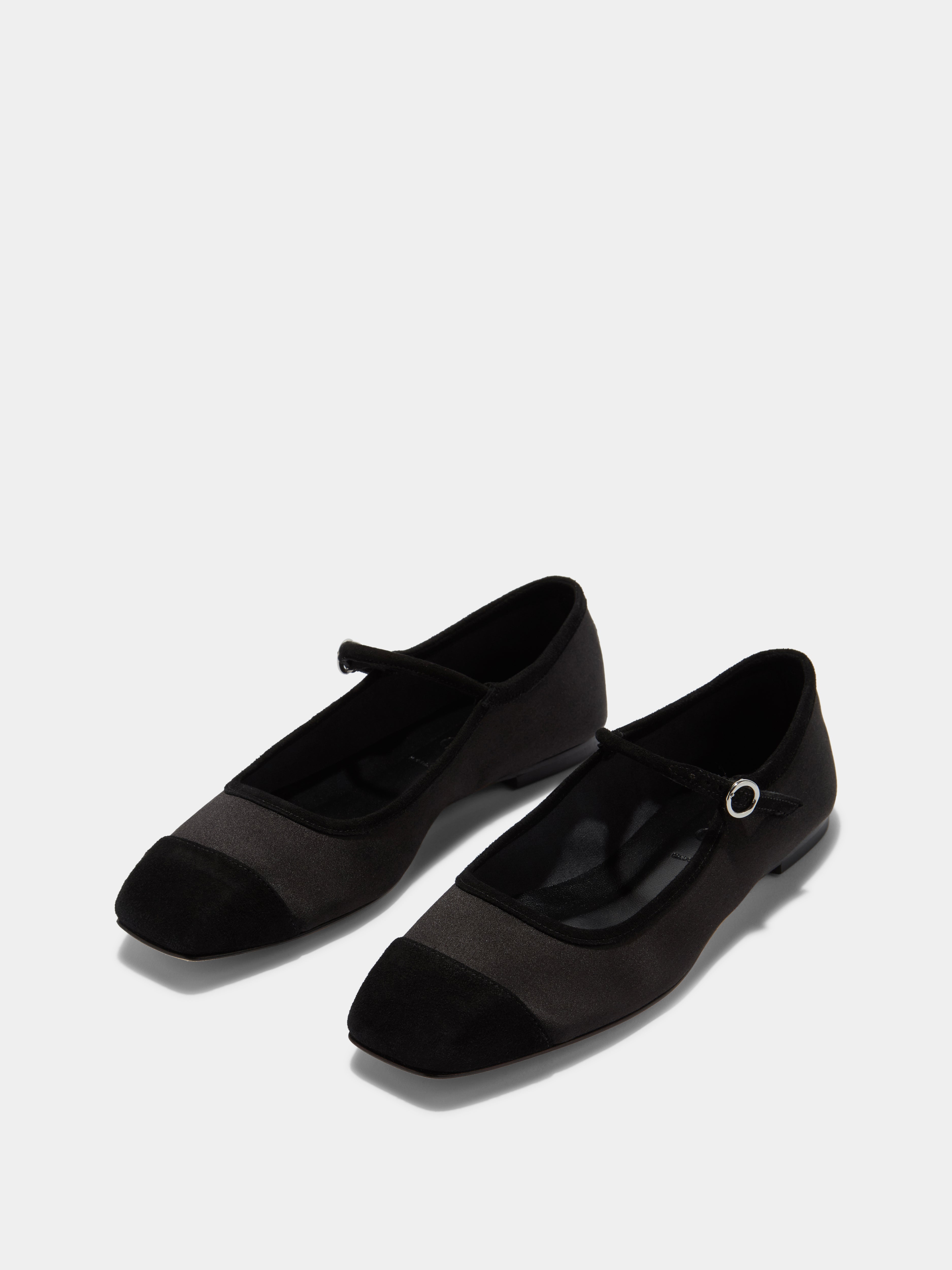 Uma Satin Toe-Cap Mary-Jane Flats - Image 2