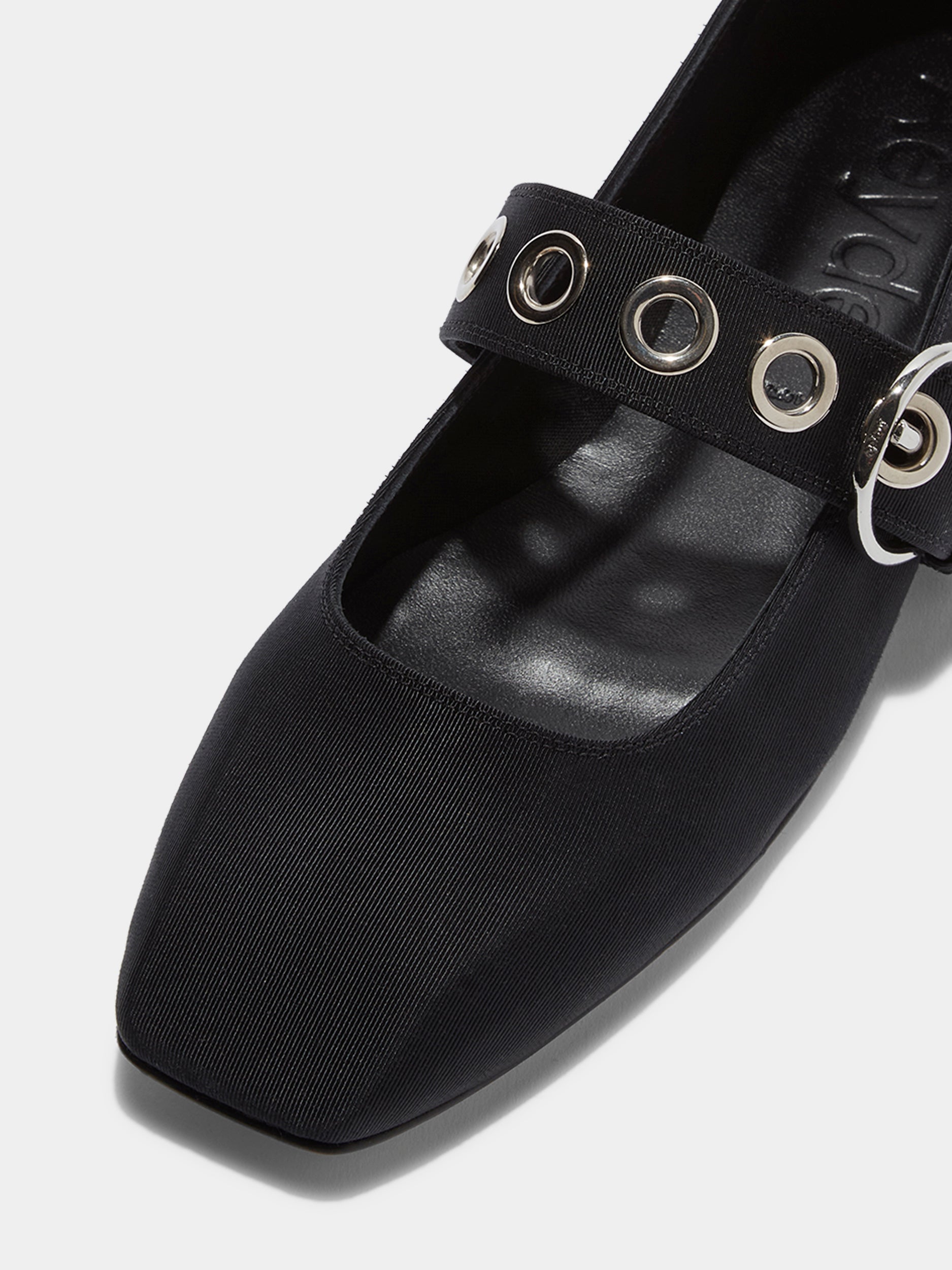 Uma Eyelet Grosgrain Mary-Jane Flats - Image 3