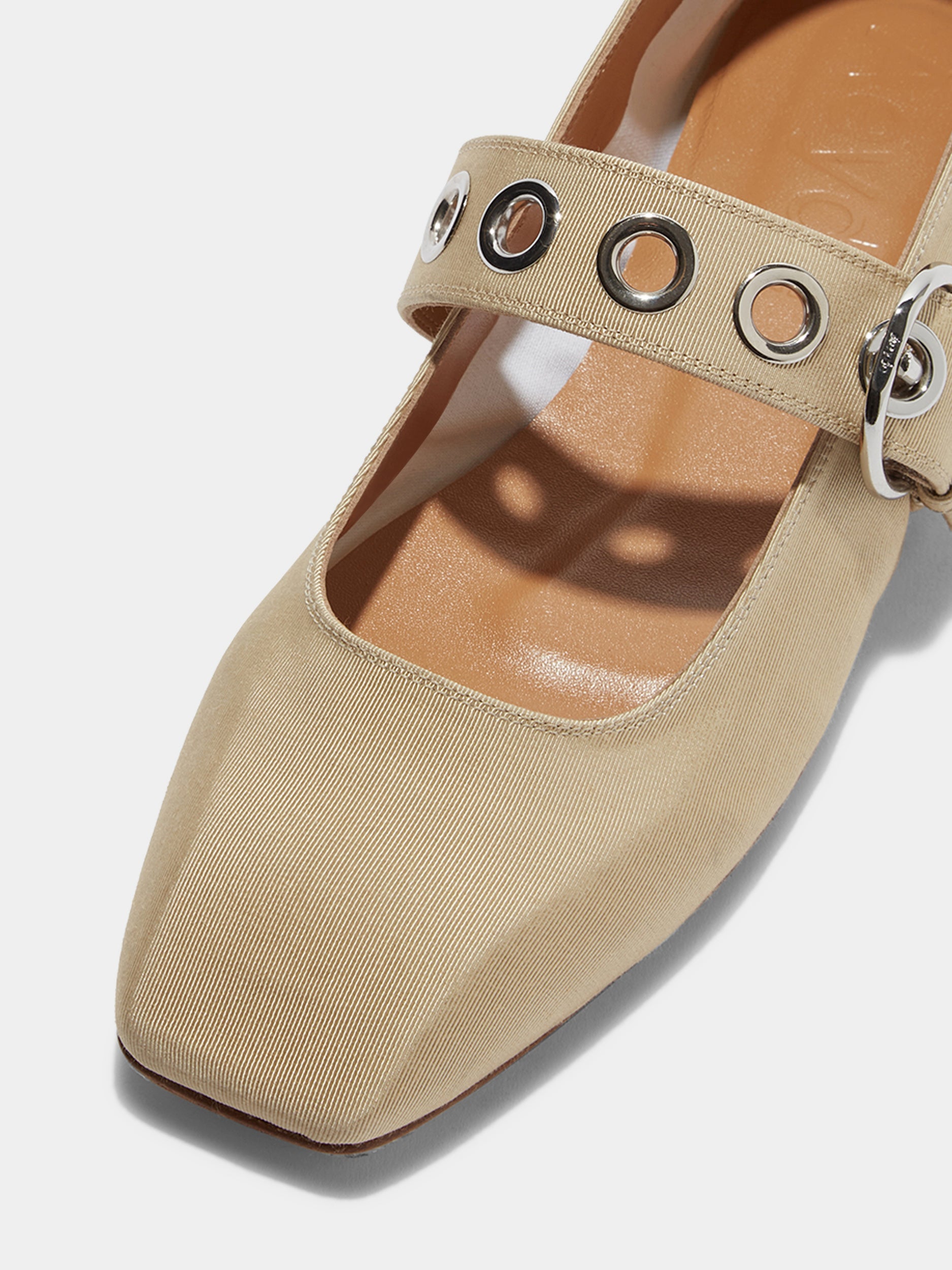 Uma Eyelet Grosgrain Mary-Jane Flats - Image 3