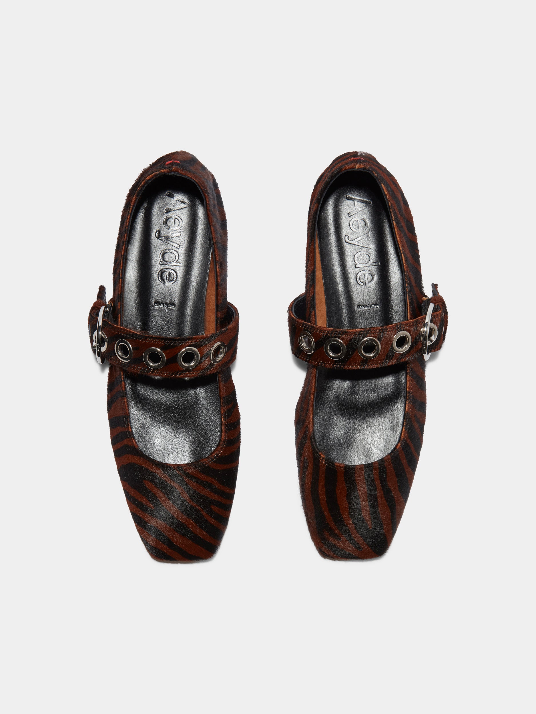 Uma Eyelet Ponyhair Mary-Janes - Image 5