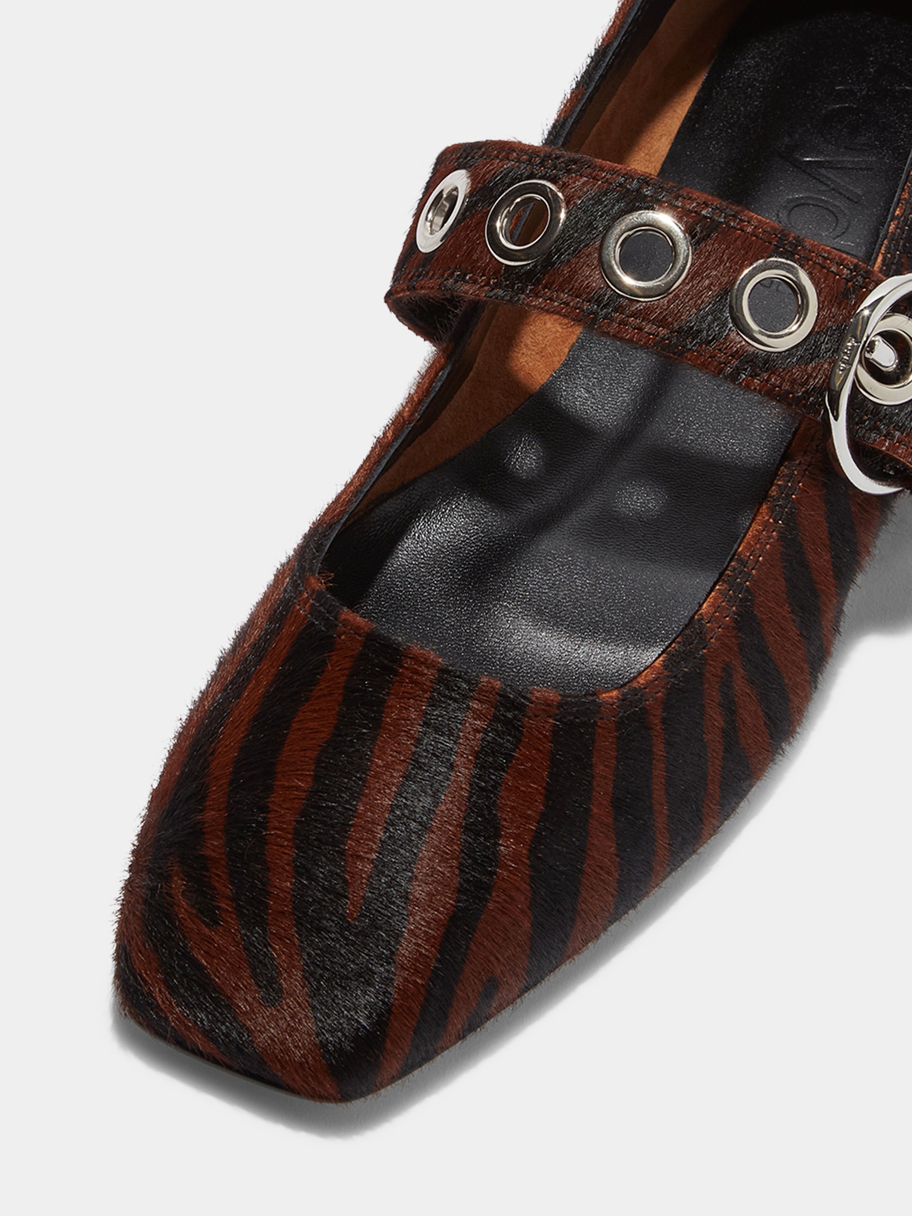 Uma Eyelet Ponyhair Mary-Janes - Image 3