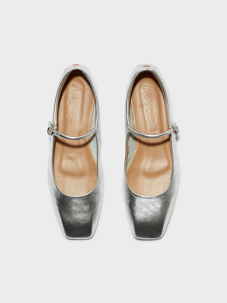 Uma Leather Mary-Jane Flats