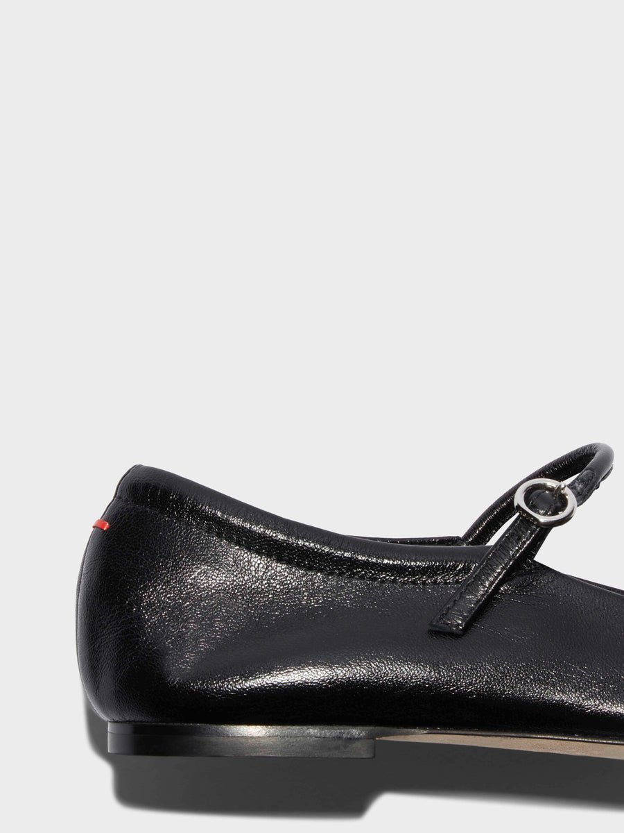 Uma Leather Mary-Jane Flats