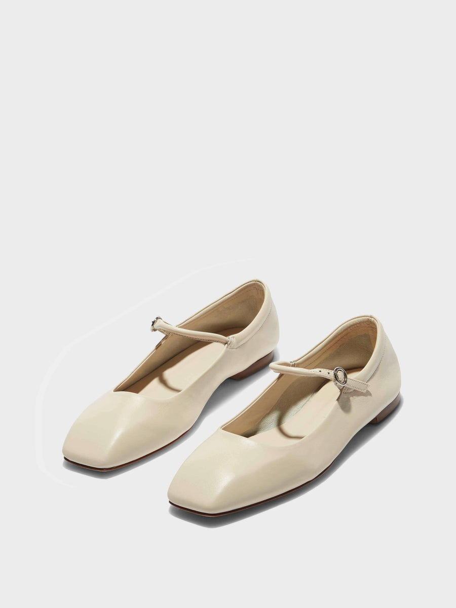 Uma Leather Mary-Jane Flats