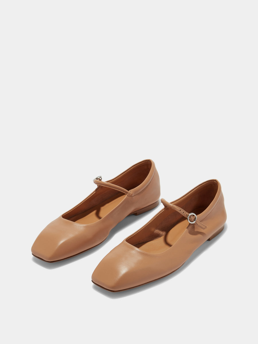 Uma Leather Mary-Janes Flats