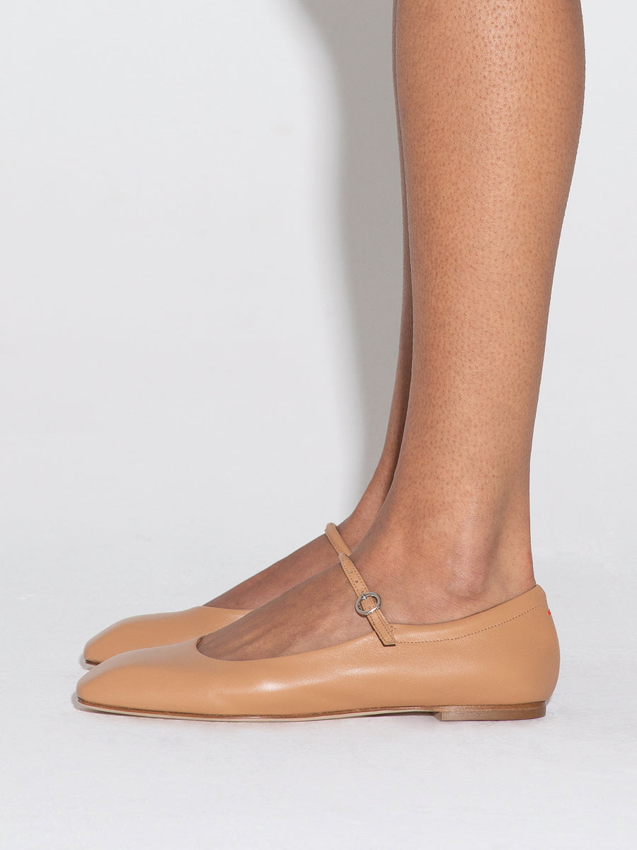 Uma Leather Mary-Janes Flats