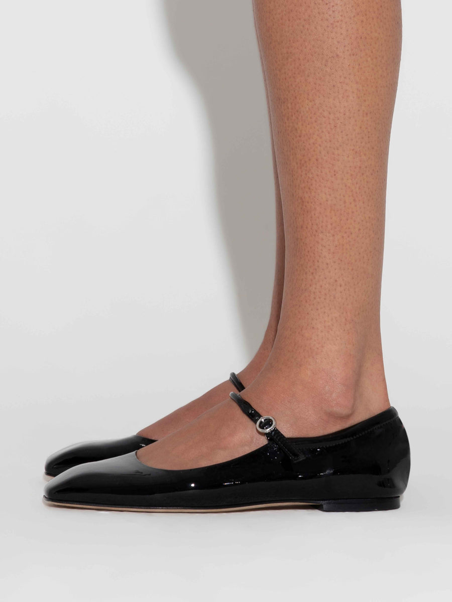 Uma Leather Mary-Jane Flats