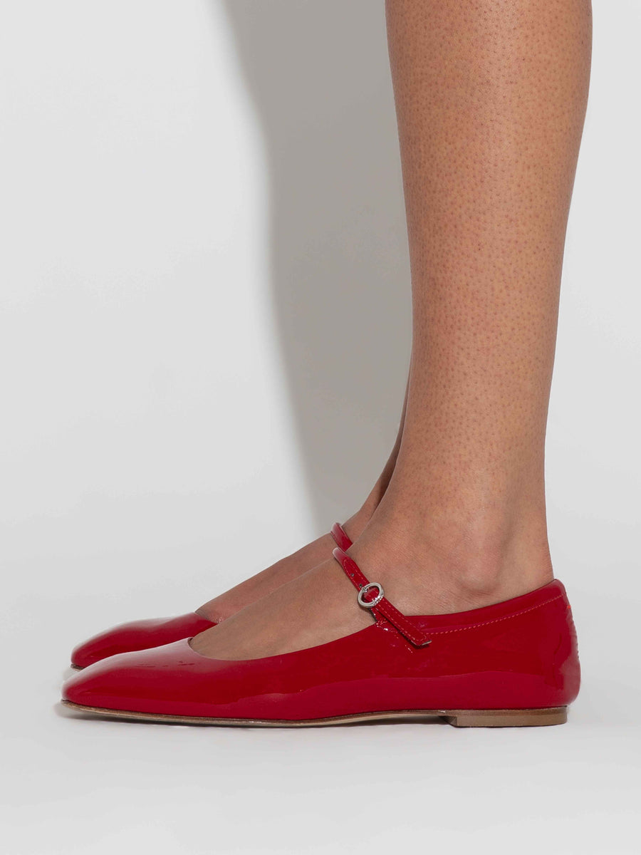 Uma Leather Mary-Jane Flats