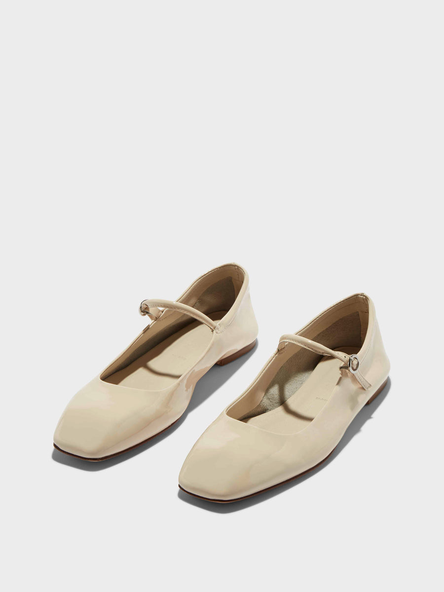 Uma Leather Mary-Jane Flats