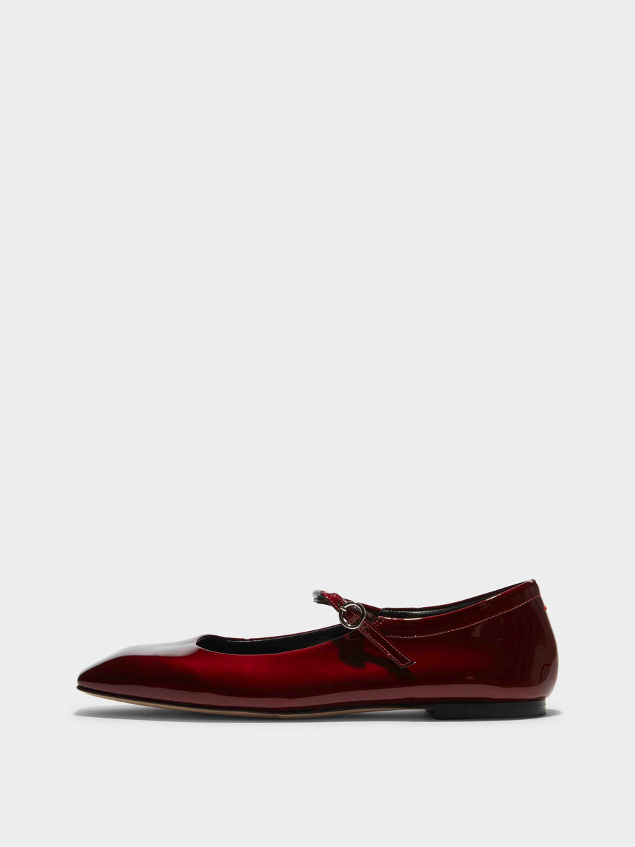 Uma Leather Mary-Jane Flats