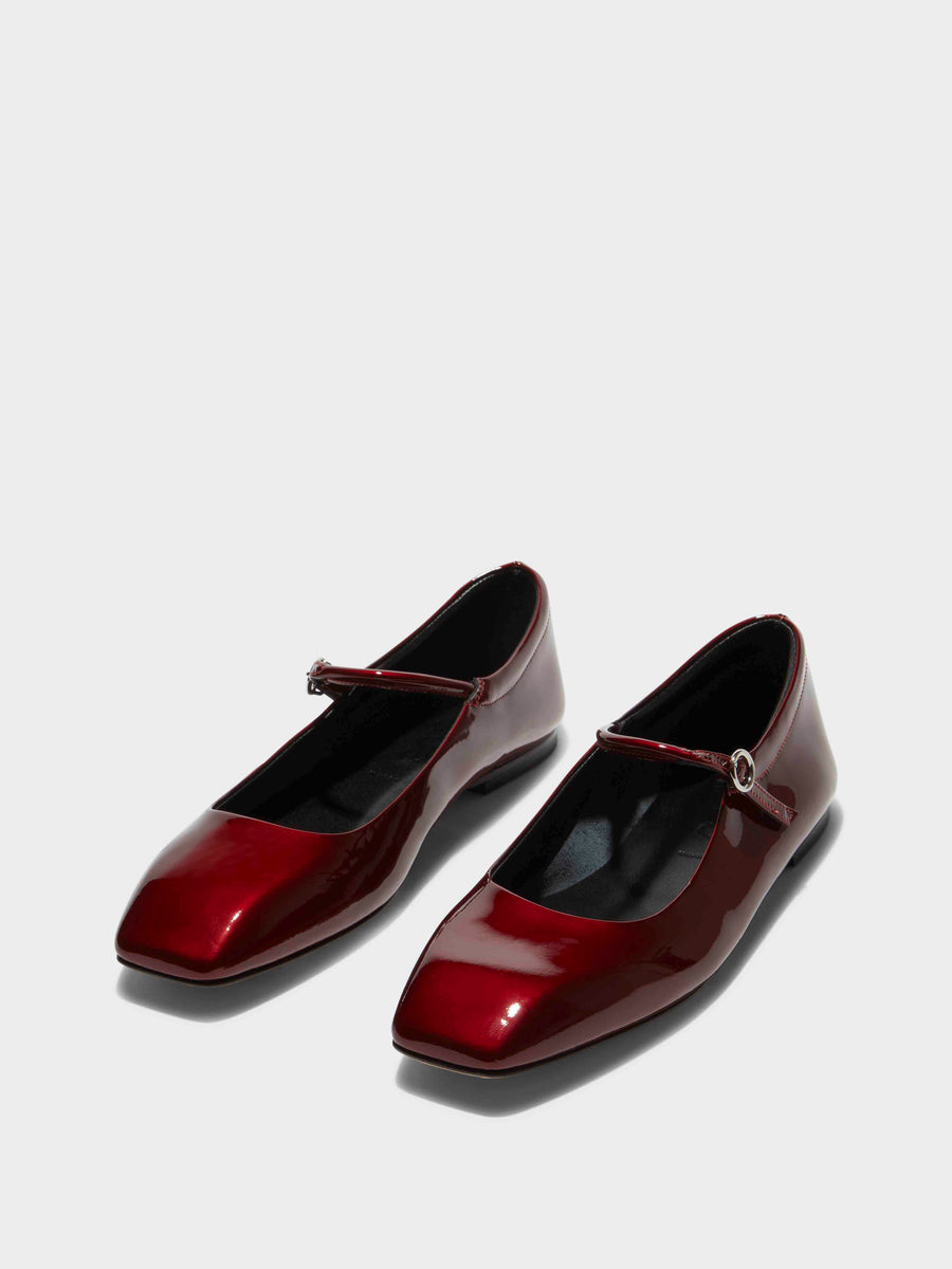 Uma Leather Mary-Jane Flats