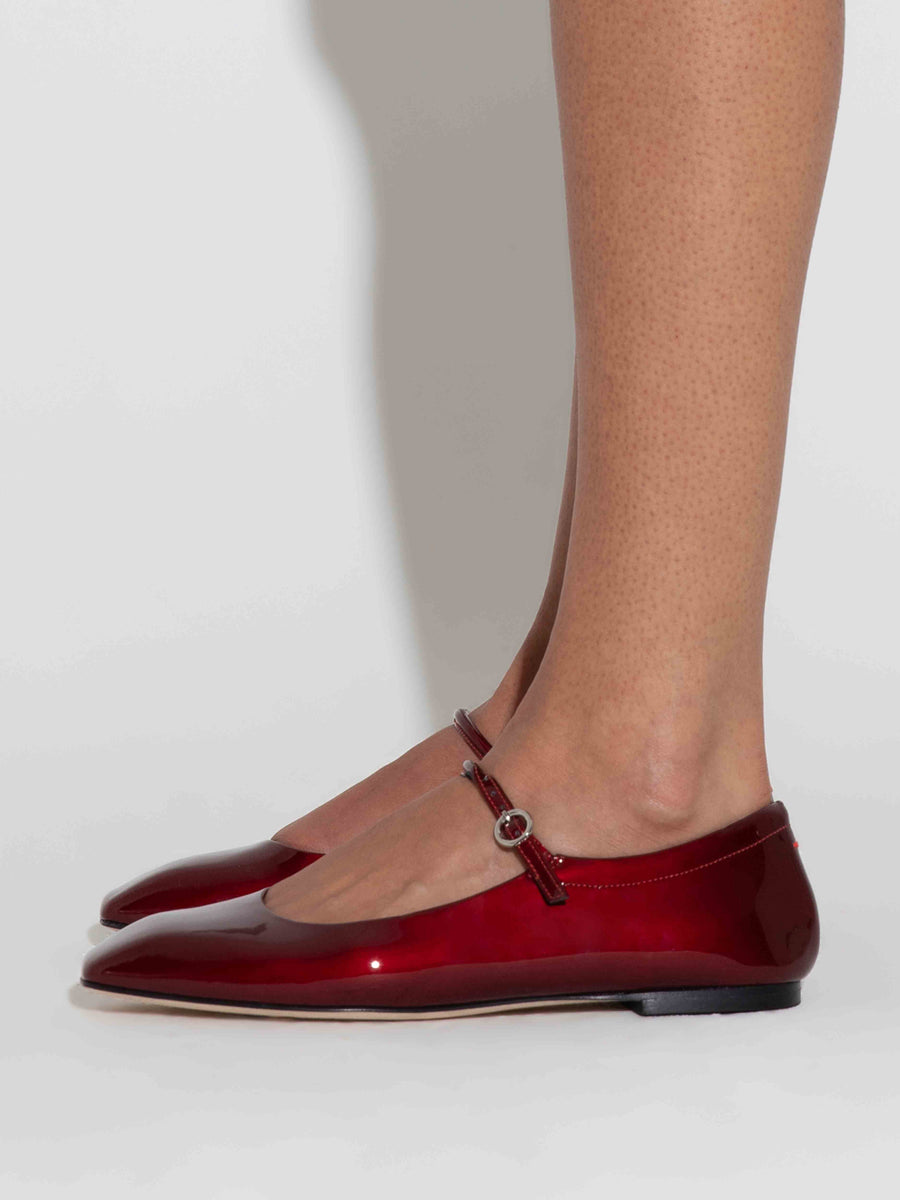 Uma Leather Mary-Jane Flats