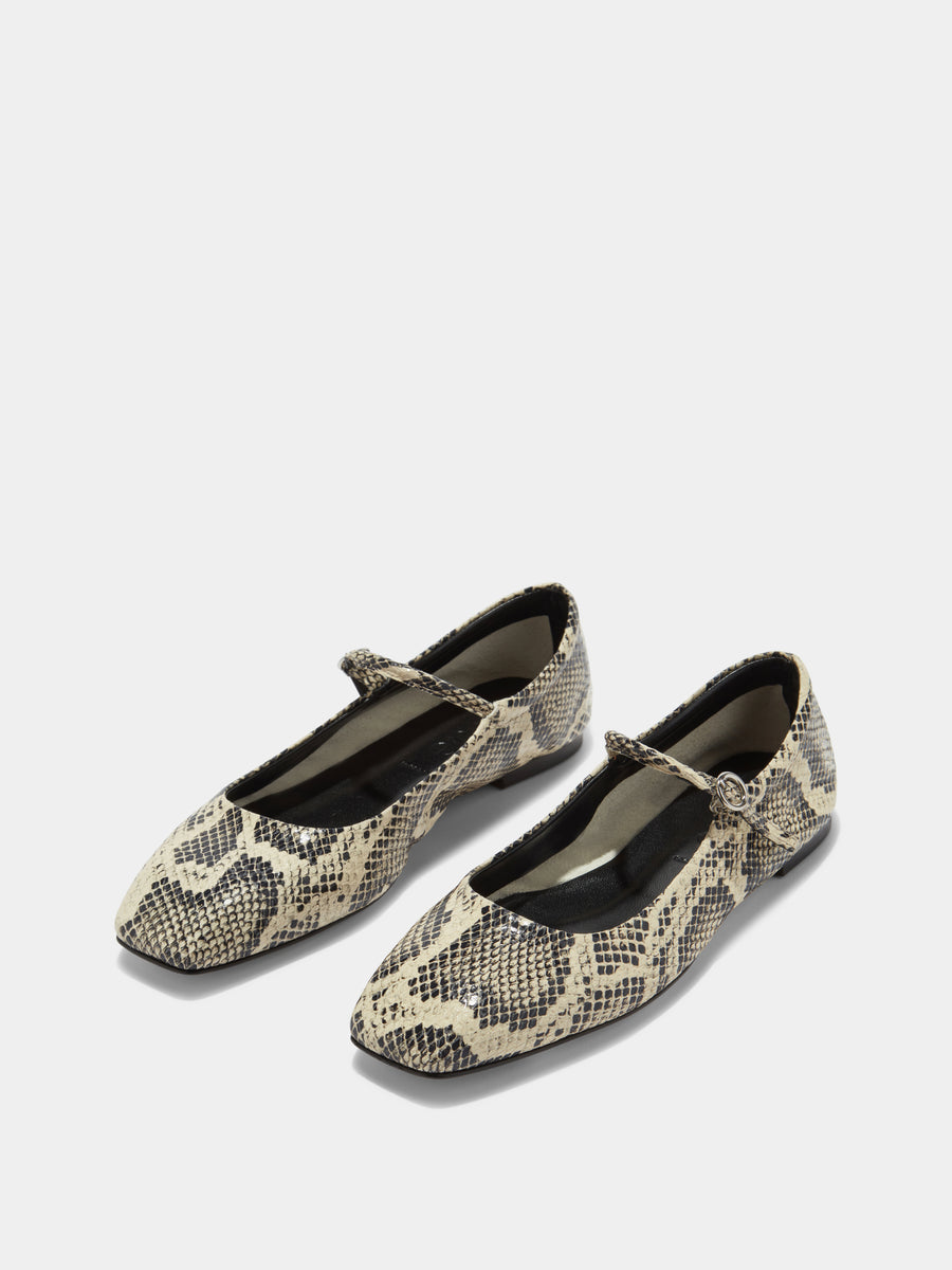 Uma Leather Mary-Janes Flats