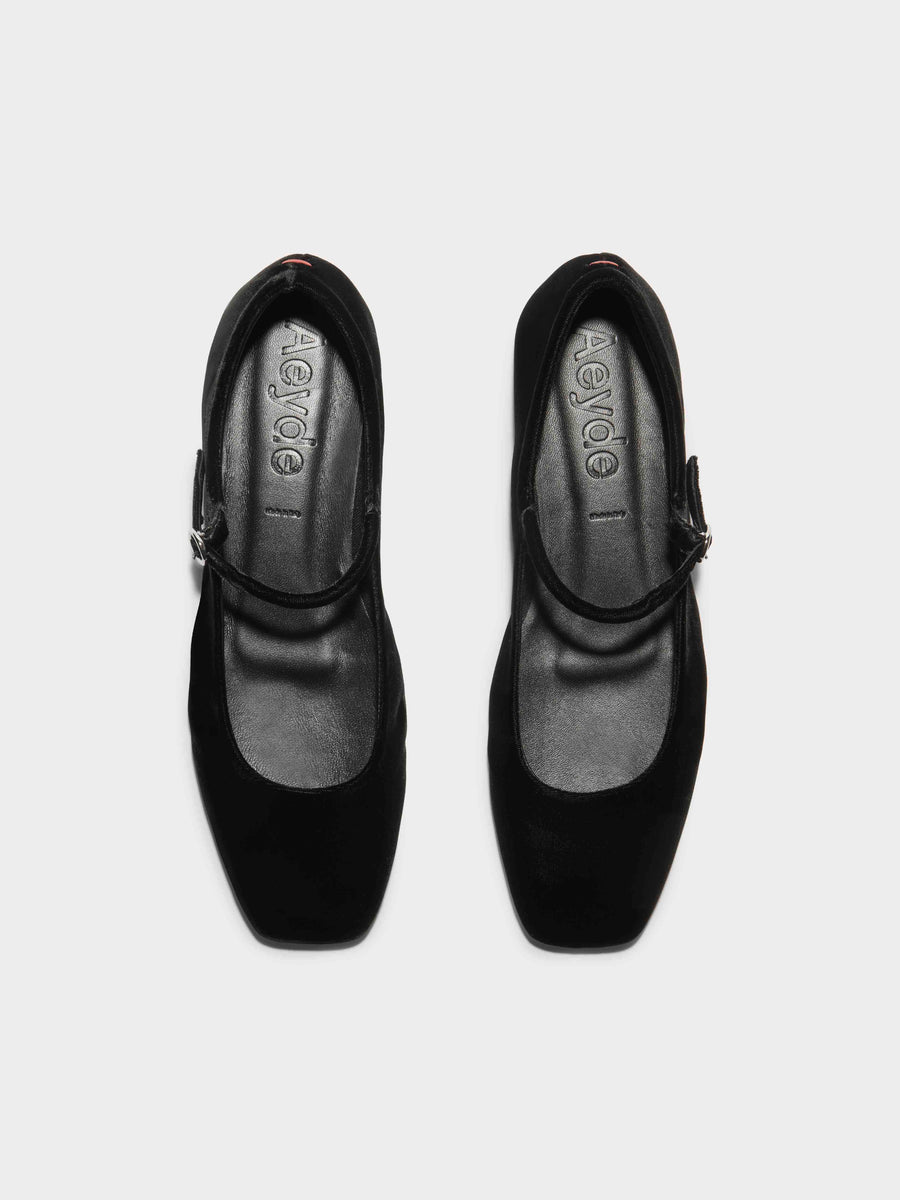 Uma Velvet Mary-Jane Flats