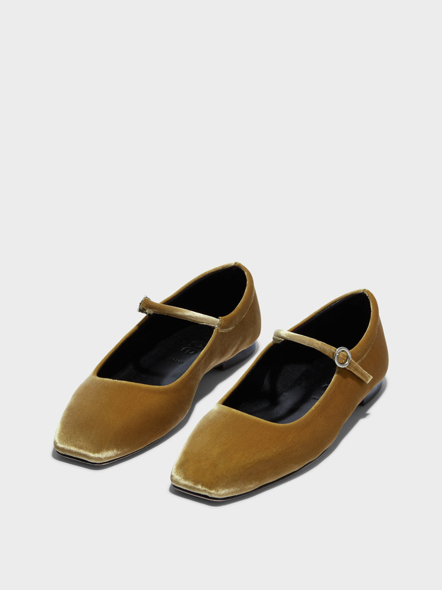 Uma Velvet Mary-Jane Flats