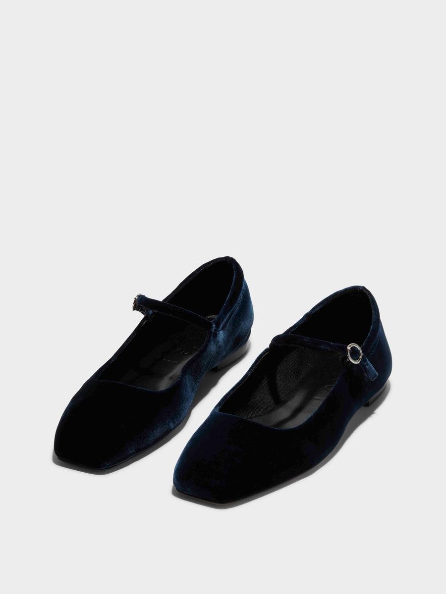 Uma Velvet Mary-Jane Flats