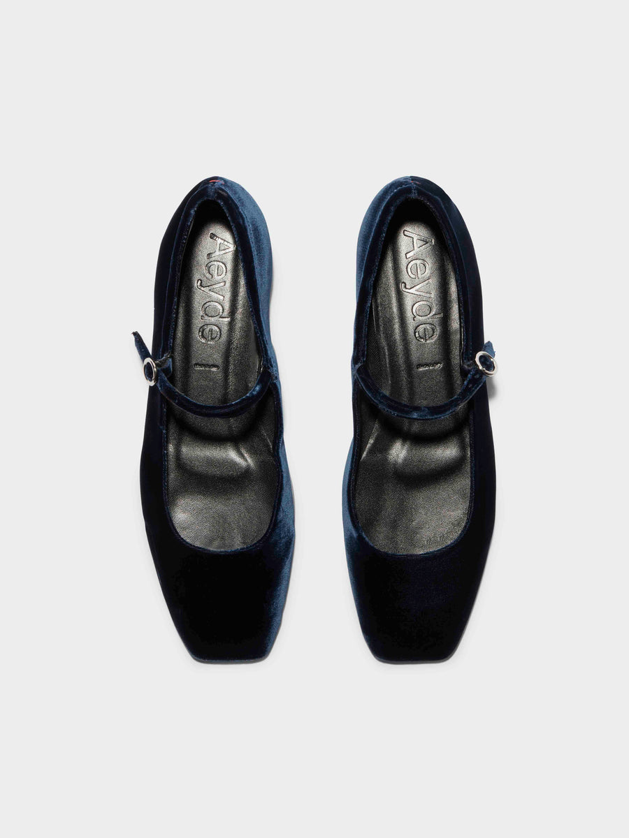 Uma Velvet Mary-Jane Flats