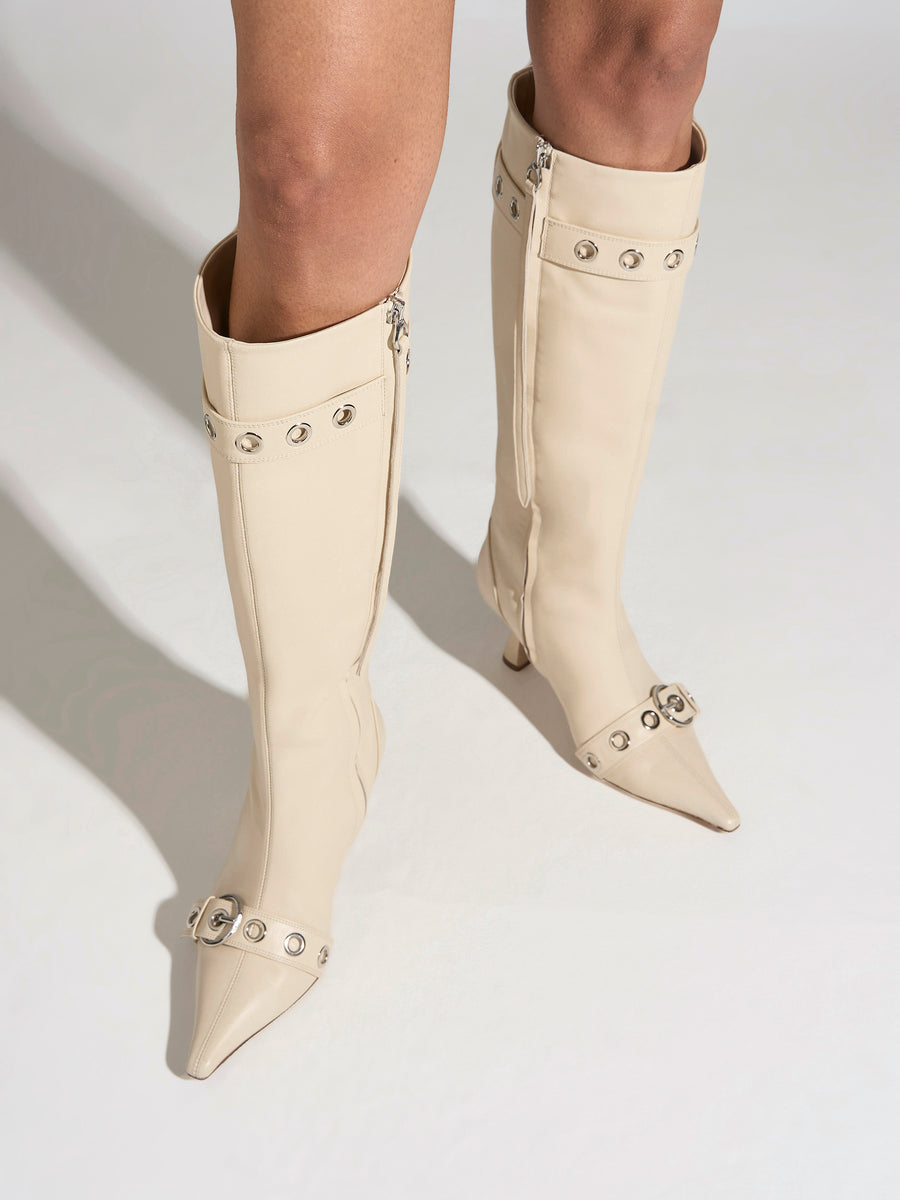 Vivian Eyelet High Boots