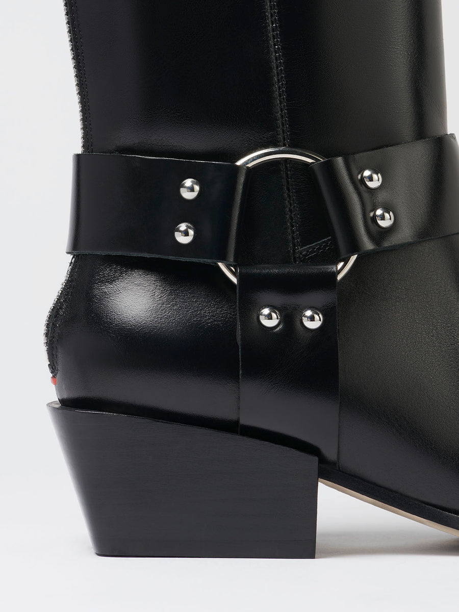 Wayne Leather Biker Boots