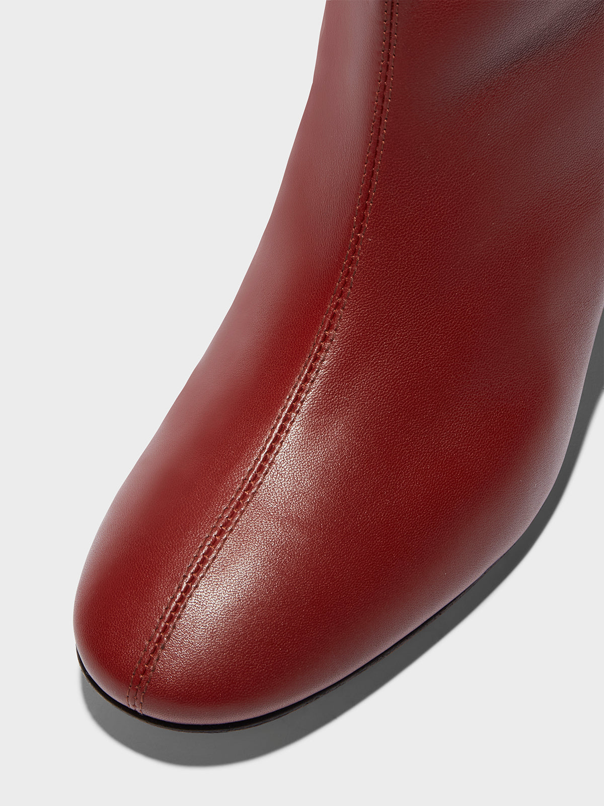 Aeyde | Willa Leather Over-Knee Boots Leather Knee High Boots for Women | Rust Calf | Round Toe | Mid Heel | Luxury Materials | Handmade in Italy