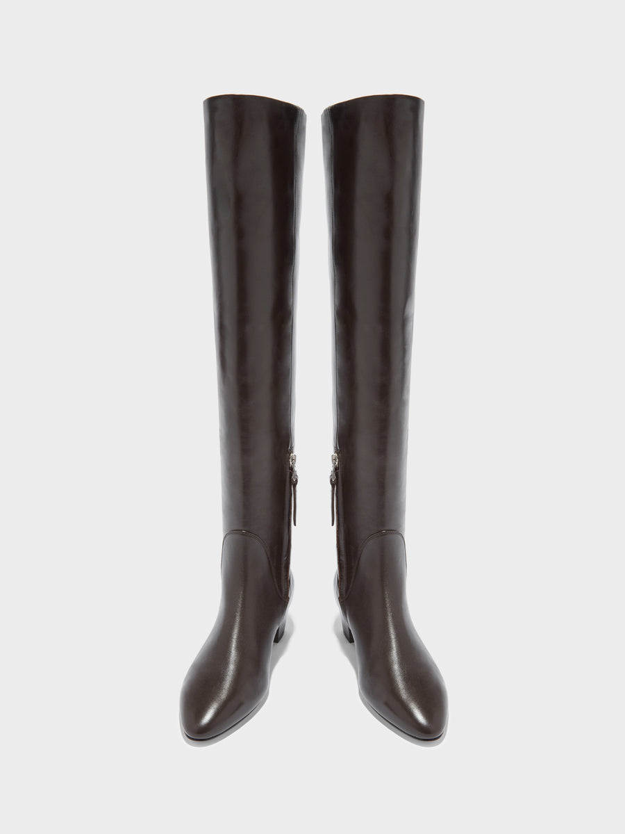 Yonda Leather Over-Knee Boots