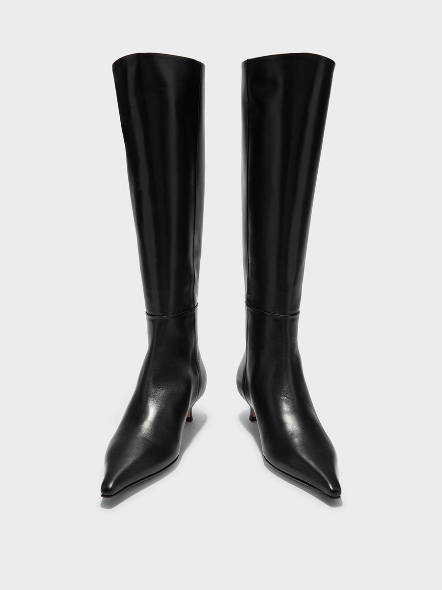 Zazie Leather Knee-High Boots