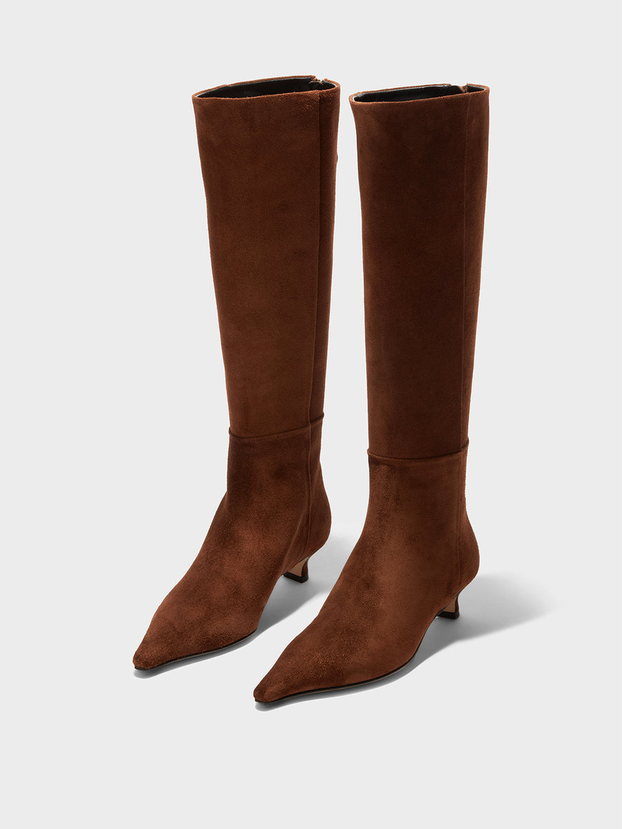 Zazie Suede Knee-High Boots