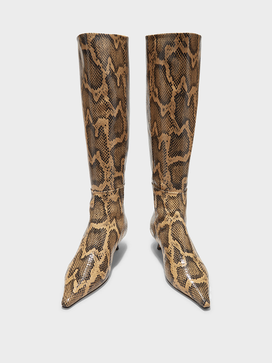 Zazie Leather Knee-High Boots