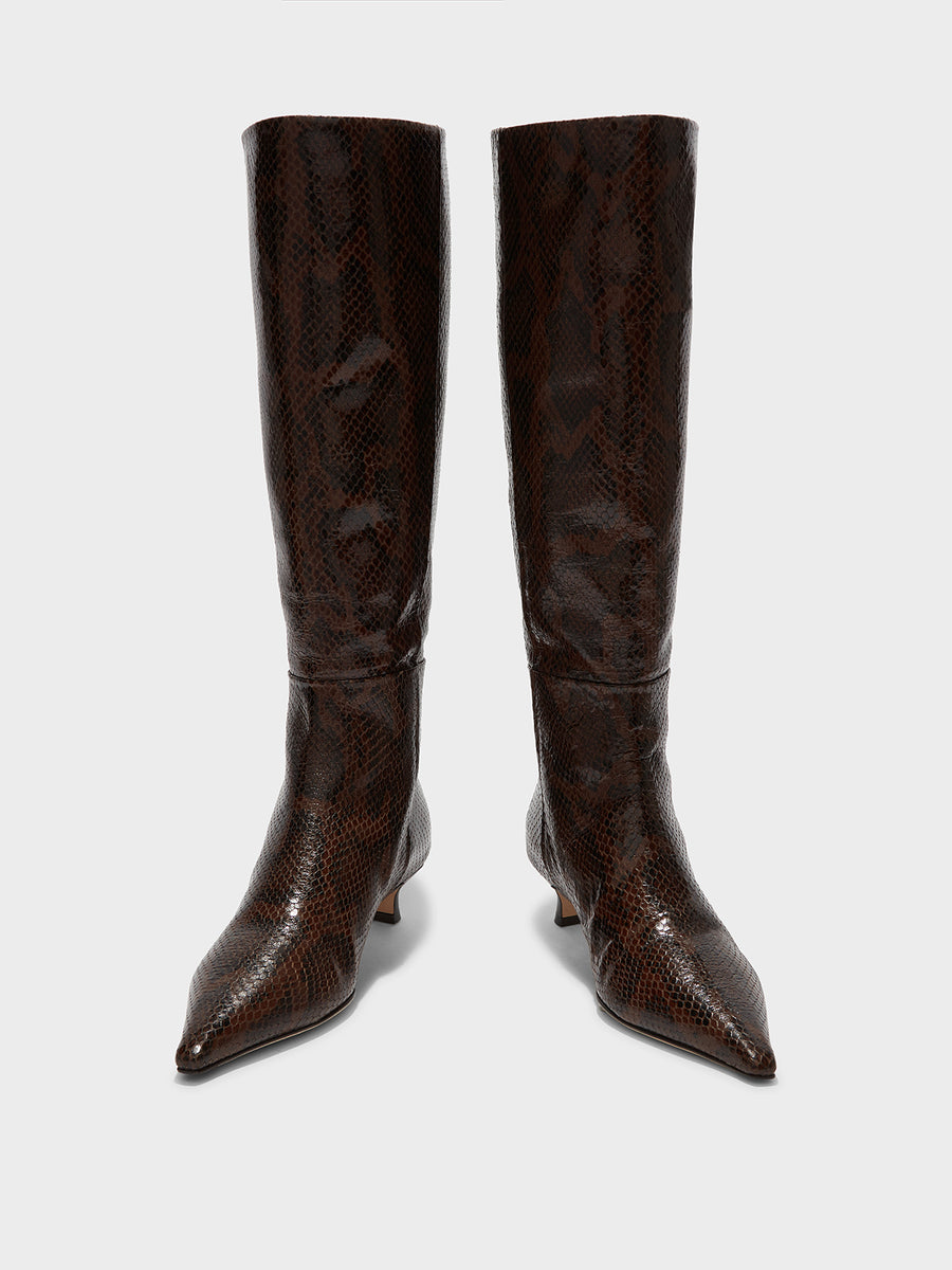 Zazie Leather Knee-High Boots