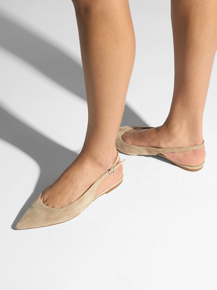 Annora Suede Slingback Flats
