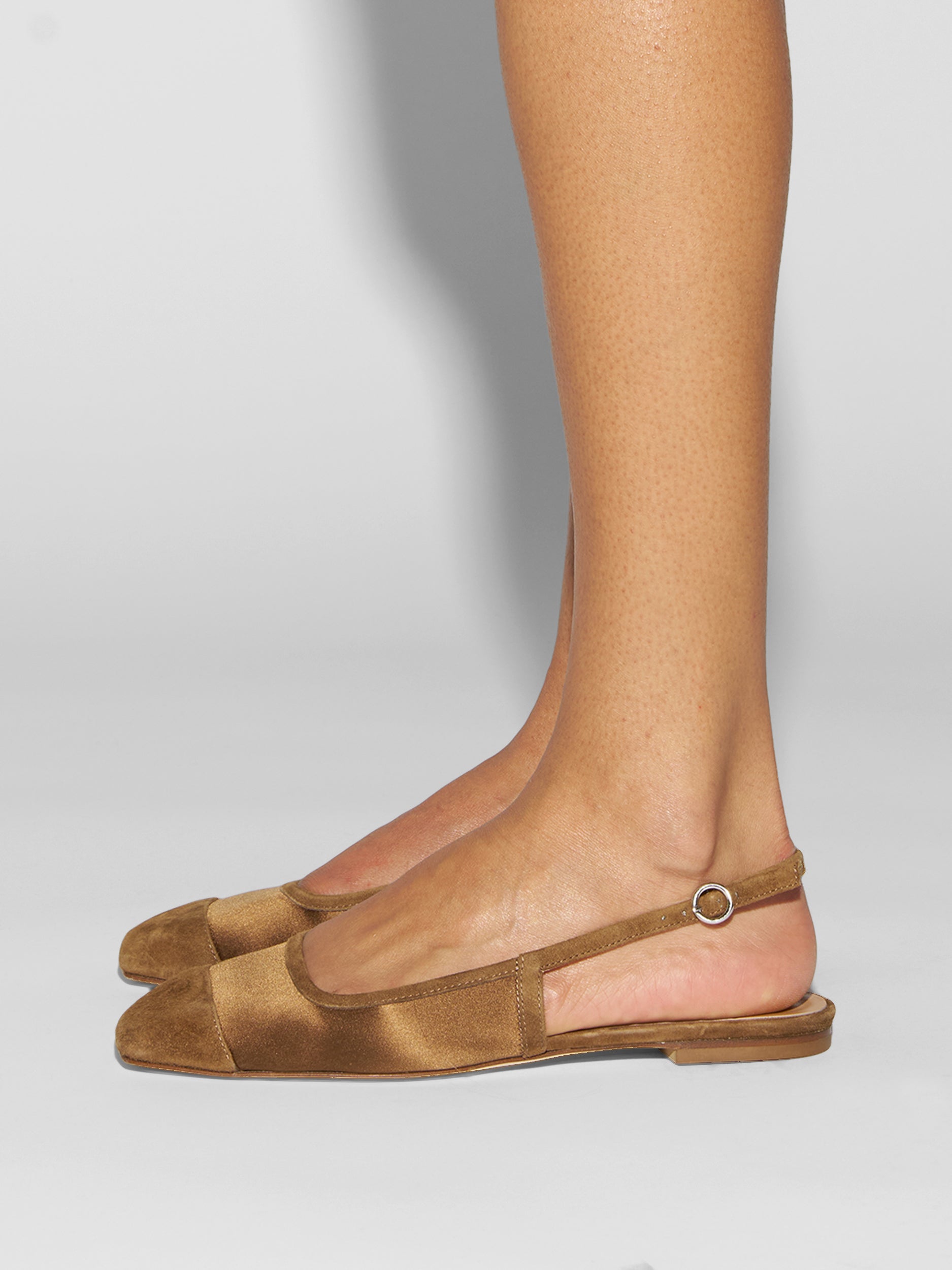 Geraldine Satin Toe-Cap Flats - Image 6
