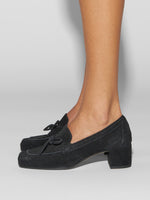 Grenn Suede Heeled Loafers - Image 6