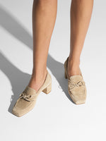 Grenn Suede Heeled Loafers - Image 2