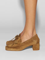 Grenn Suede Heeled Loafers - Image 6