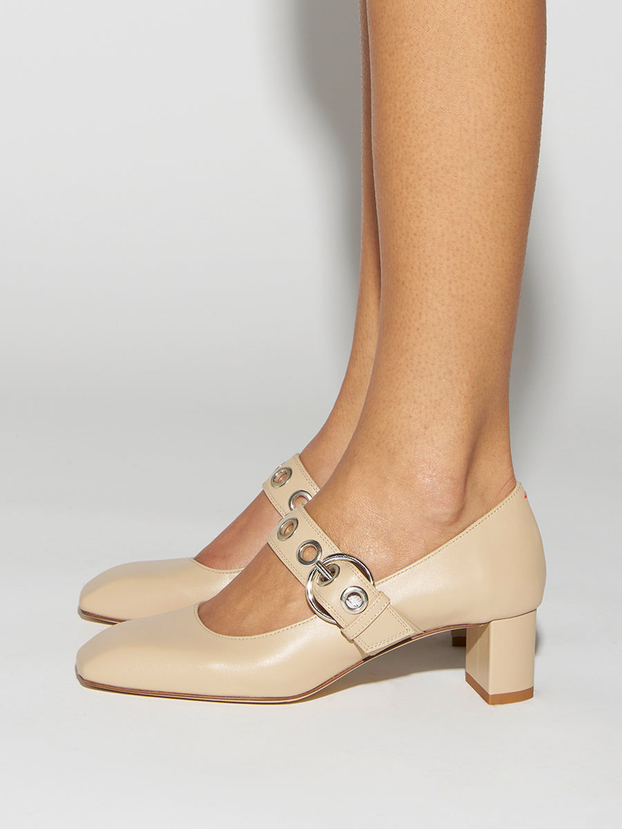 Lina Eyelet Mary-Jane Pumps