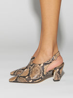 Maude Snake Print Mules - Image 6