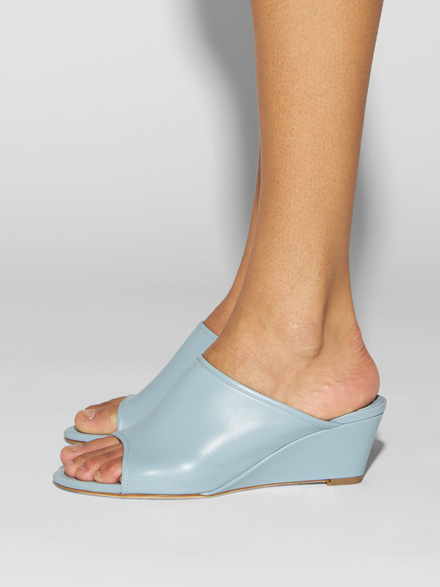 Aeyde | Suzanne Leather Heeled Sandals for Women | Glass Nappa | Round Toe | Mid Heel | How to Style