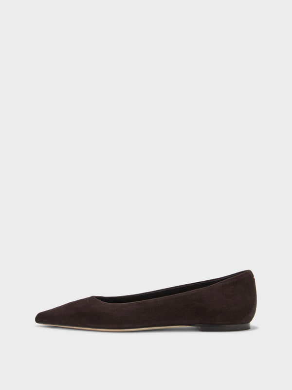 Cassy Pointed-Toe Suede Flats