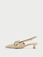 Davina Eyelet Slingback Pumps - Image 1