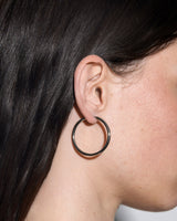 Elona Large Palladium-Plated Hoop Earrings - Image 4