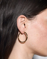 Elona Large 18kt Gold-Plated Hoop Earrings - Image 4