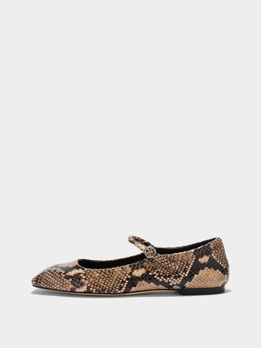 Uma Snake Print Mary-Janes
