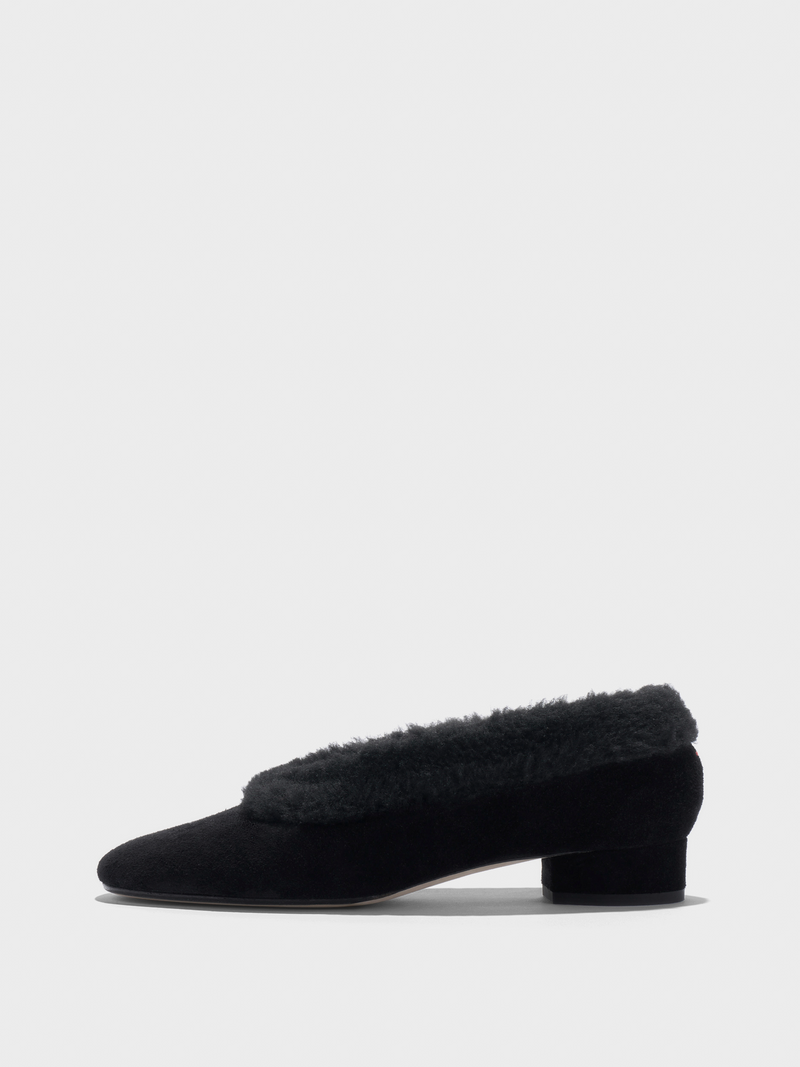 Delia Shearling Flats