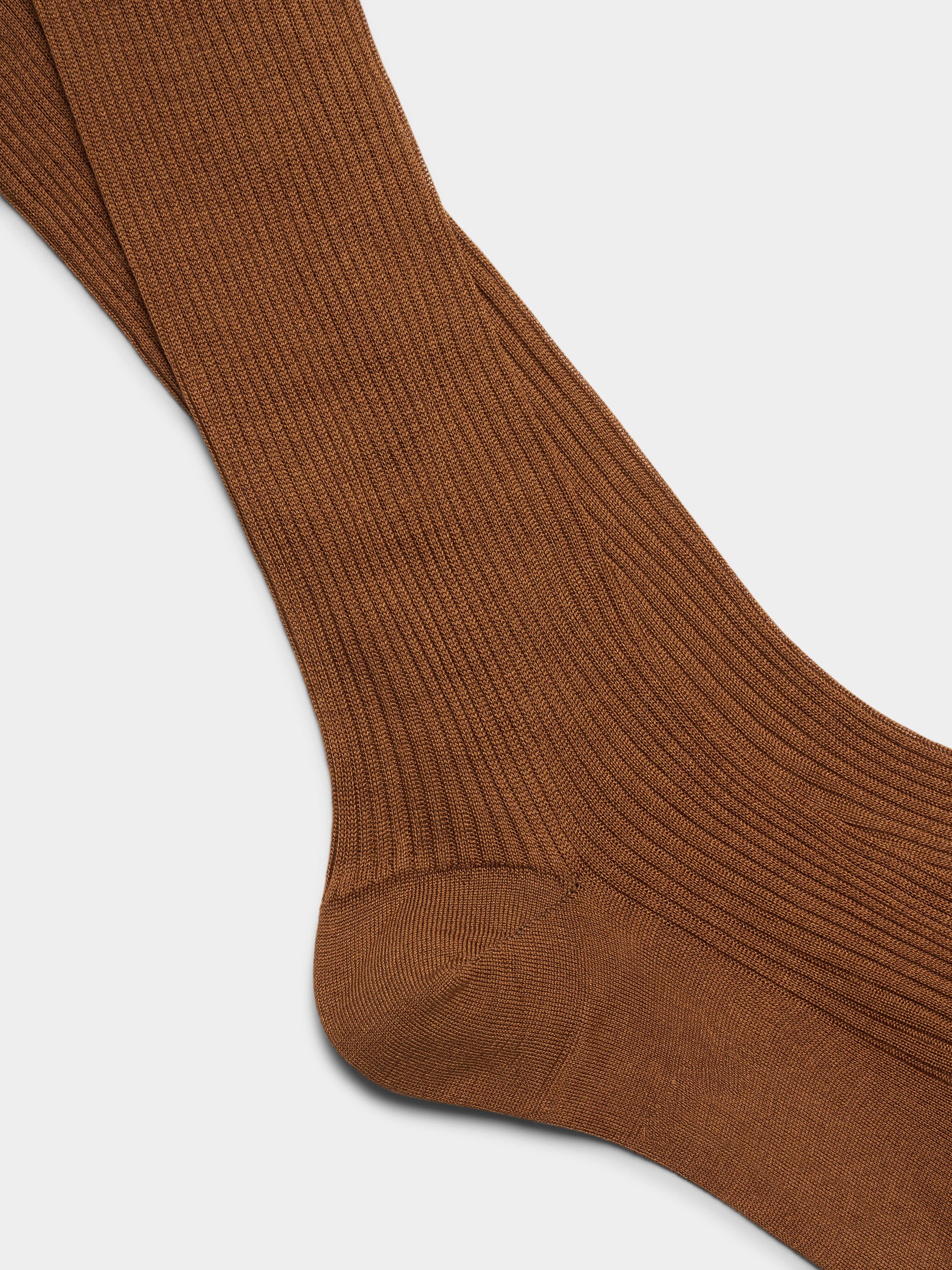 Aeyde | Jory Silk Socks for Women | Tobacco Silk | Luxury Materials | Handmade in Italy | Material Details