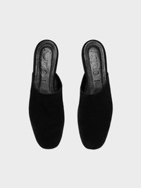 Rega Suede Round-Toe Mules