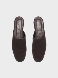 Rega Suede Round-Toe Mules