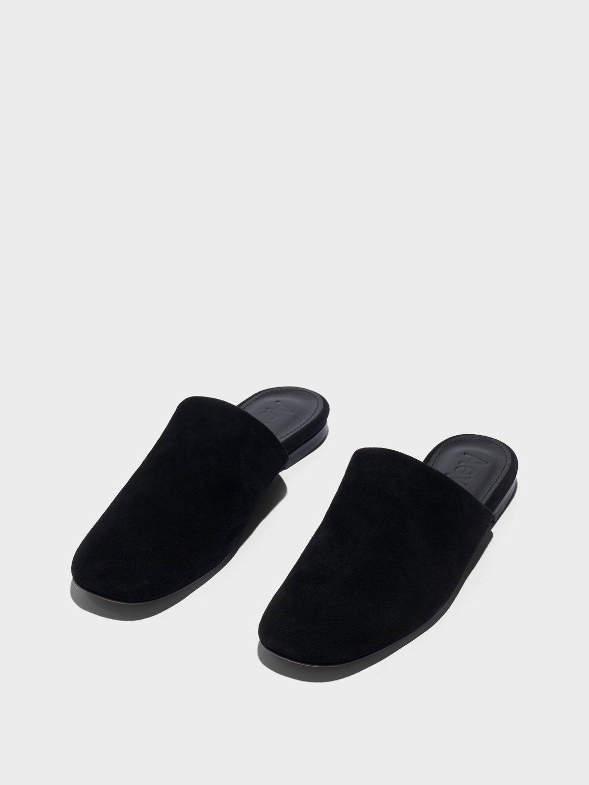 Rega Suede Round-Toe Mules