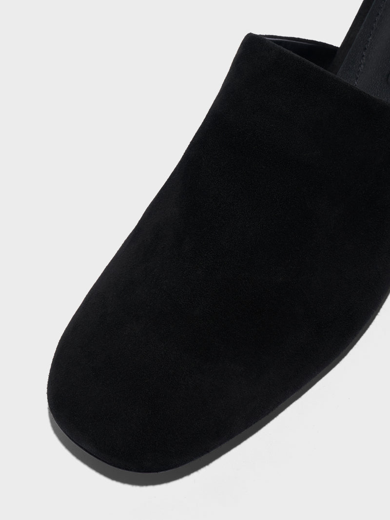 Rega Suede Round-Toe Mules