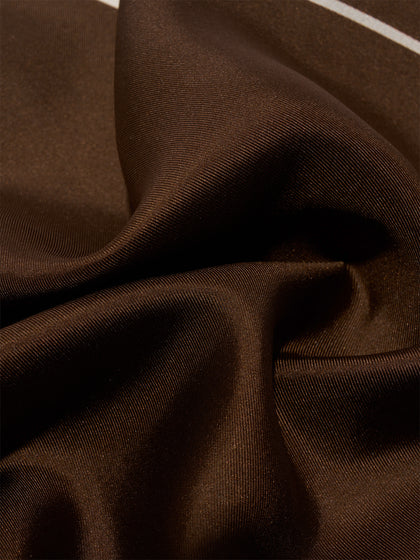 Aeyde | Soren Silk Scarf Scarves for Women | Moka Silk | Luxury Materials | Handmade in Italy | Material Details