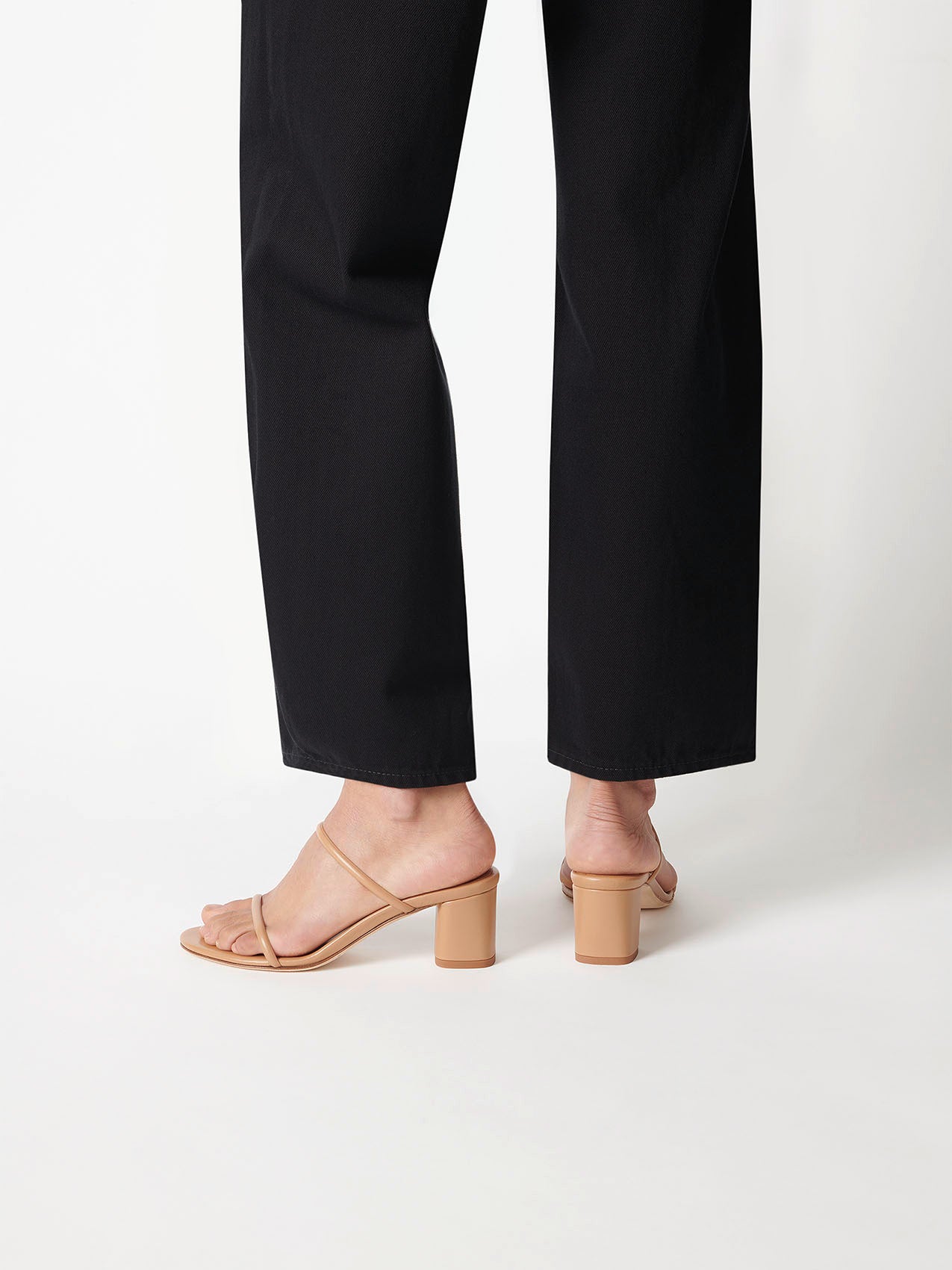 Aeyde | Anni Leather Sandals Leather Heeled Sandals for Women | Hazelnut Nappa | Round Toe | Mid Heel | How to Style